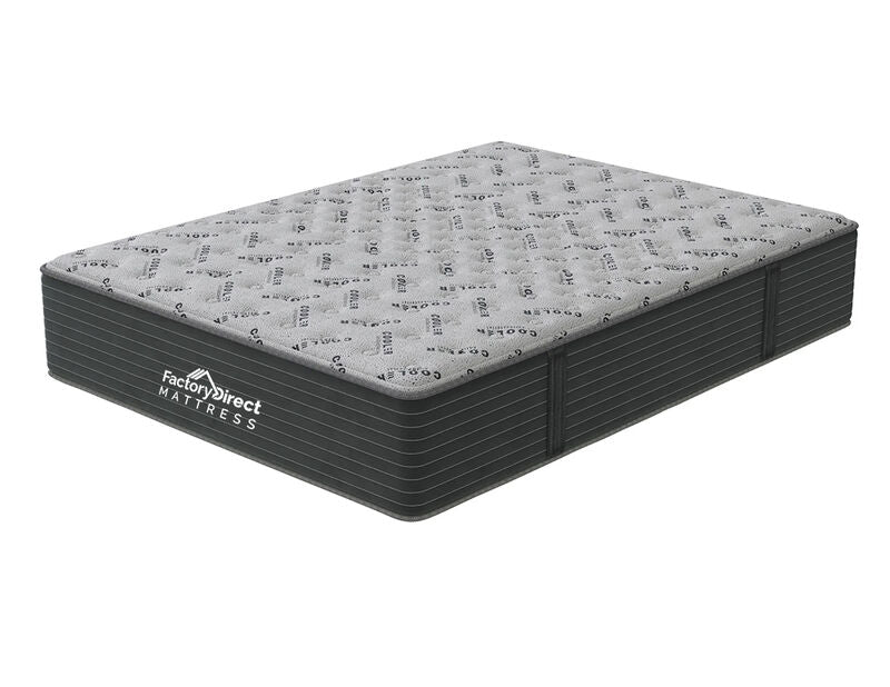Angle View cool comfort plush hybrid mattress